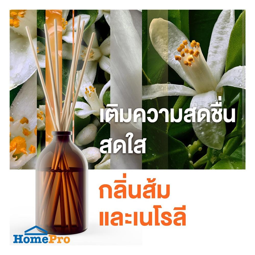 ชุดก้านไม้หอมปรับอากาศ GLADE 80 มล. กลิ่นส้มและเนโรลี