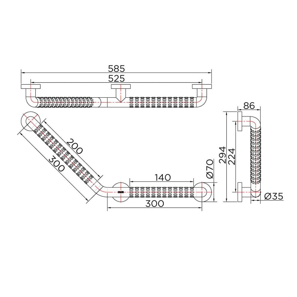 ราวมือจับ ตัว V KARAT FAUCET KB-17-854-AB(V)