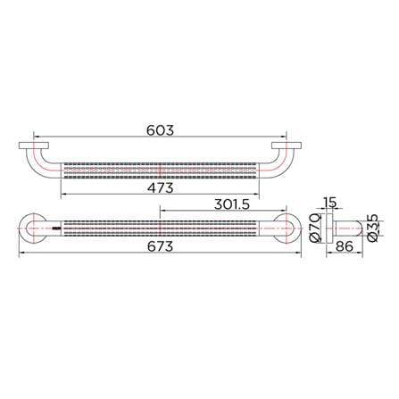 ราวมือจับ แบบตรง KARAT FAUCET KB-01-851-AB60 60 ซม._3