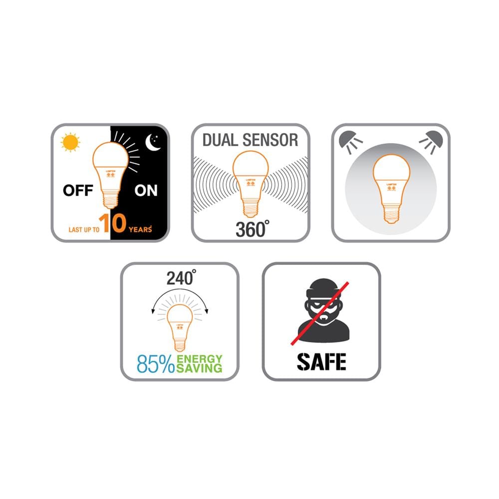 หลอด LED LAMPTAN LIGHT SENSOR 11 วัตต์ DAYLIGHT E27