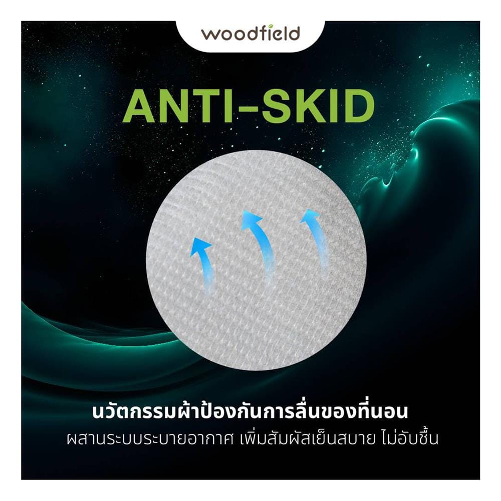 ที่นอนไฮบริด 5 ฟุต สุญญากาศ WOODFIELD รุ่น E-HYBRID-S พร้อมหมอนหนุน 2 ชิ้น