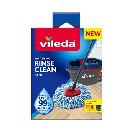 ผ้าม็อบไมโครไฟเบอร์ VILEDA RINSE CLEAN สีฟ้า/ขาว_0