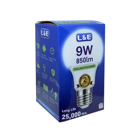 หลอด LED L&E BULB 9 วัตต์ COOL WHITE E27_3
