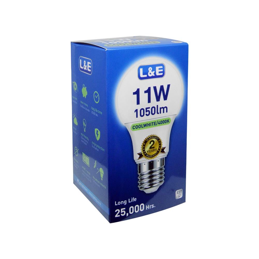 หลอด LED L&E BULB 11 วัตต์ COOL WHITE E27