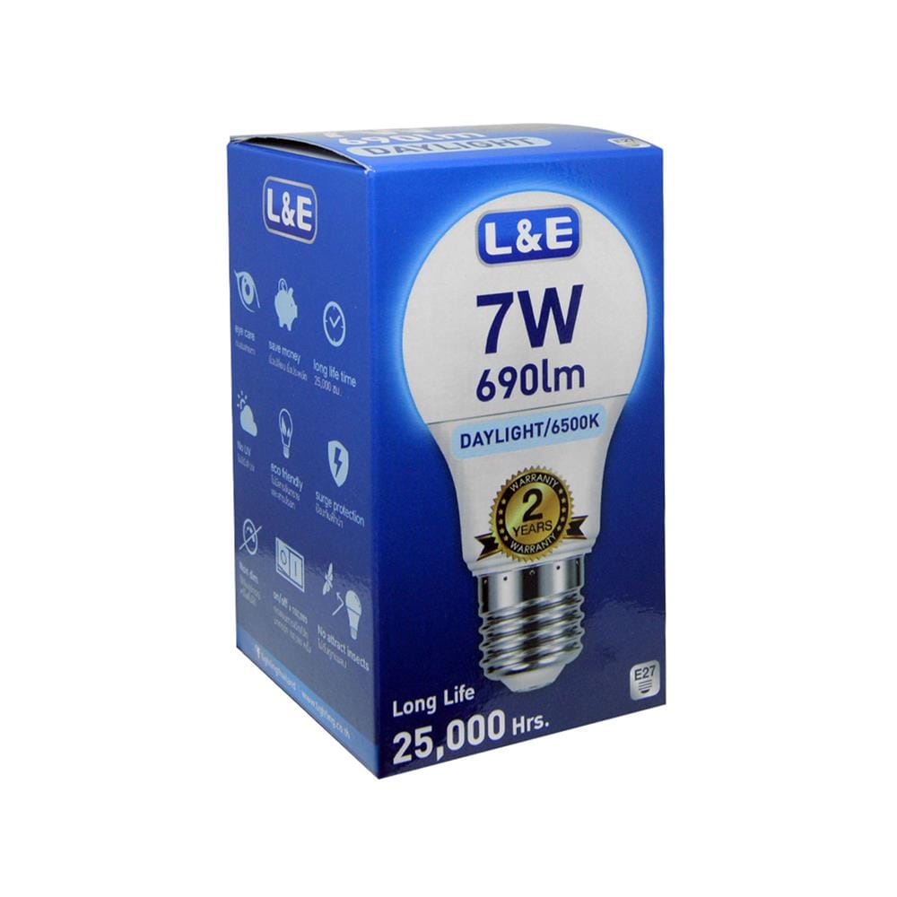 หลอด LED L&E BULB 7 วัตต์ DAYLIGHT E27