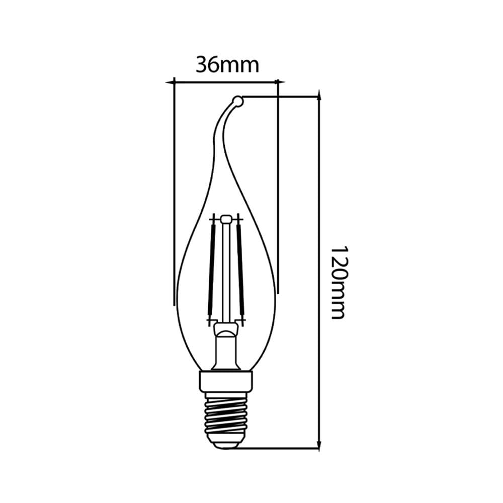หลอด LED LUMAX FILAMENT OPERA 3 วัตต์ WARM WHITE E14