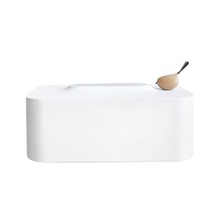 กล่องทิชชู่แผ่น MINIMAL SCULPT BIRDBIRD สีขาว_1