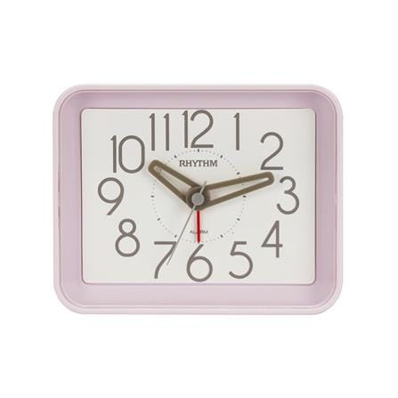นาฬิกาตั้งโต๊ะพลาสติก RHYTHM CRE891WR13 3X2.5 นิ้ว สีชมพู_0