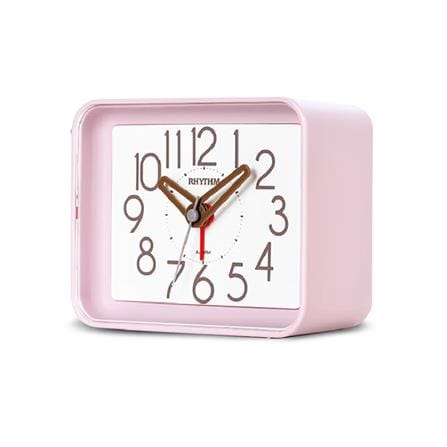 นาฬิกาตั้งโต๊ะพลาสติก RHYTHM CRE891WR13 3X2.5 นิ้ว สีชมพู_2