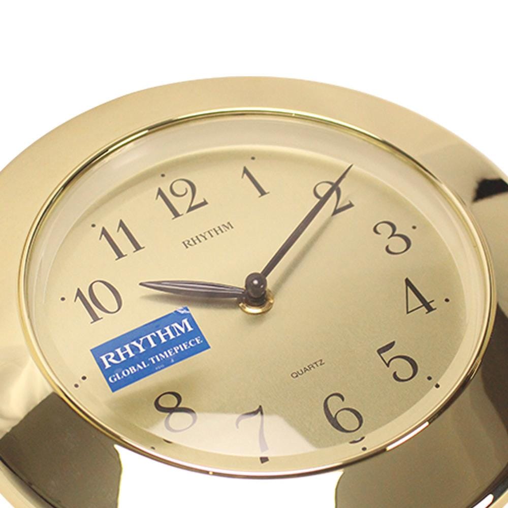 นาฬิกาแขวนพลาสติก RHYTHM 4MP726WS18 9X11.5 นิ้ว สีทอง