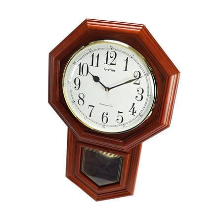 นาฬิกาแขวนไม้ RHYTHM CMJ501FR06 12X19.5 นิ้ว สีน้ำตาล_3