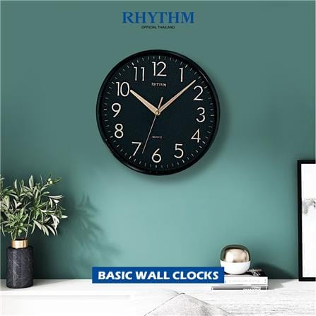 นาฬิกาแขวนพลาสติก RHYTHM CMG716NR02 10 นิ้ว สีดำ_3