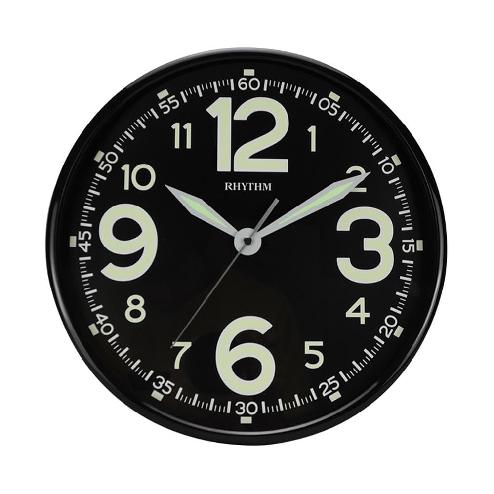 นาฬิกาแขวน RHYTHM CMG499BR02 12 นิ้ว สีดำ