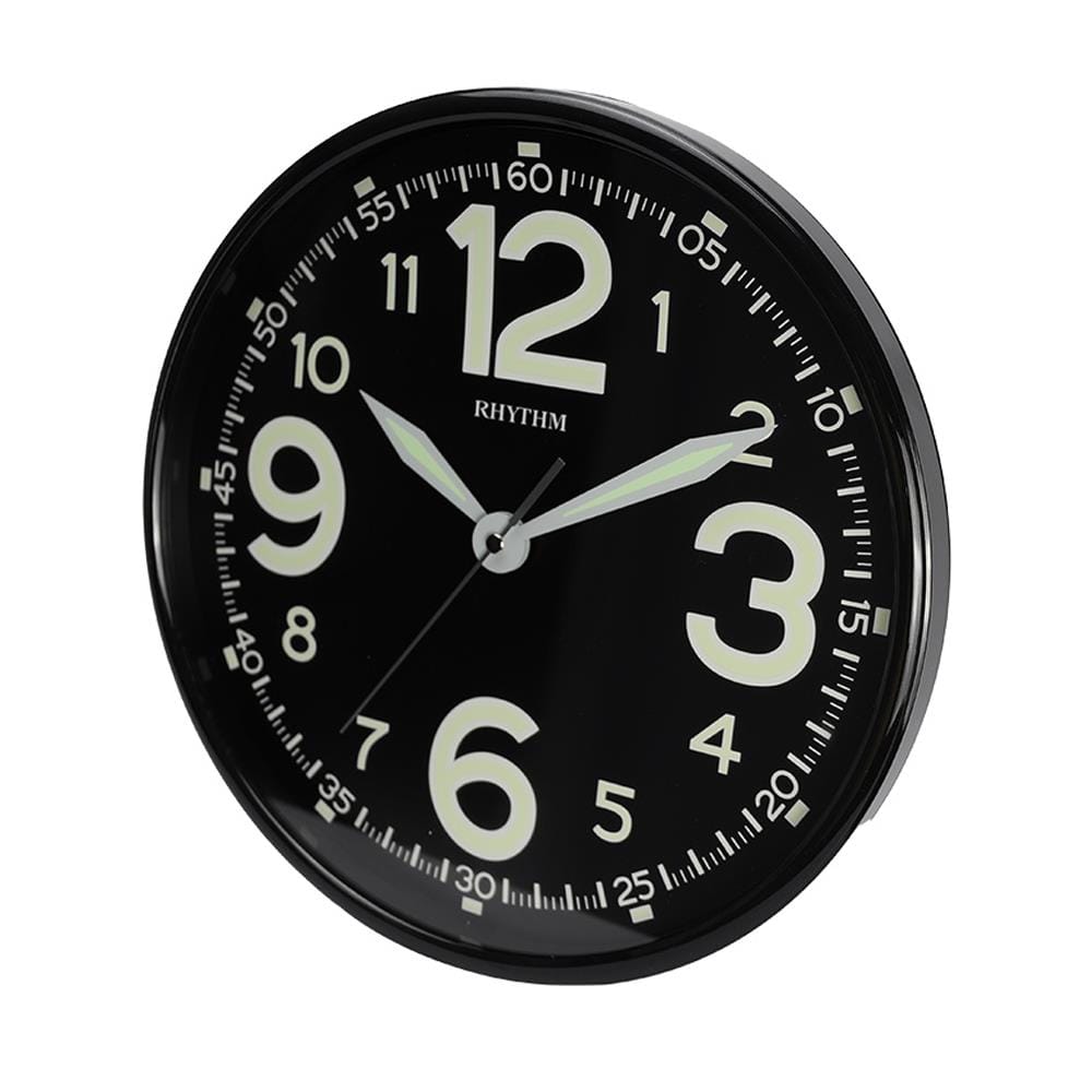 นาฬิกาแขวน RHYTHM CMG499BR02 12 นิ้ว สีดำ