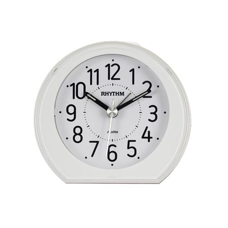 นาฬิกาตั้งโต๊ะพลาสติก RHYTHM CRE897NR03 3 นิ้ว สีขาว_0