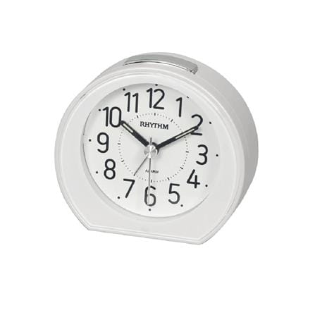 นาฬิกาตั้งโต๊ะพลาสติก RHYTHM CRE897NR03 3 นิ้ว สีขาว_1