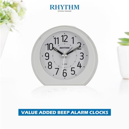 นาฬิกาตั้งโต๊ะพลาสติก RHYTHM CRE897NR03 3 นิ้ว สีขาว_4