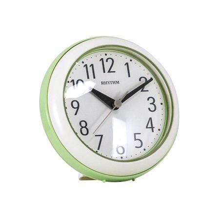 นาฬิกาแขวนพลาสติก RHYTHM 4KG711WR05 4.5 นิ้ว สีขาว/เขียว_1