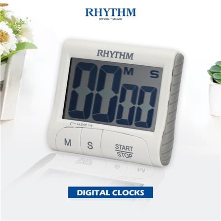 นาฬิกาตั้งโต๊ะดิจิทัล RHYTHM LCT106NR03 3X2.5 นิ้ว สีขาว_3