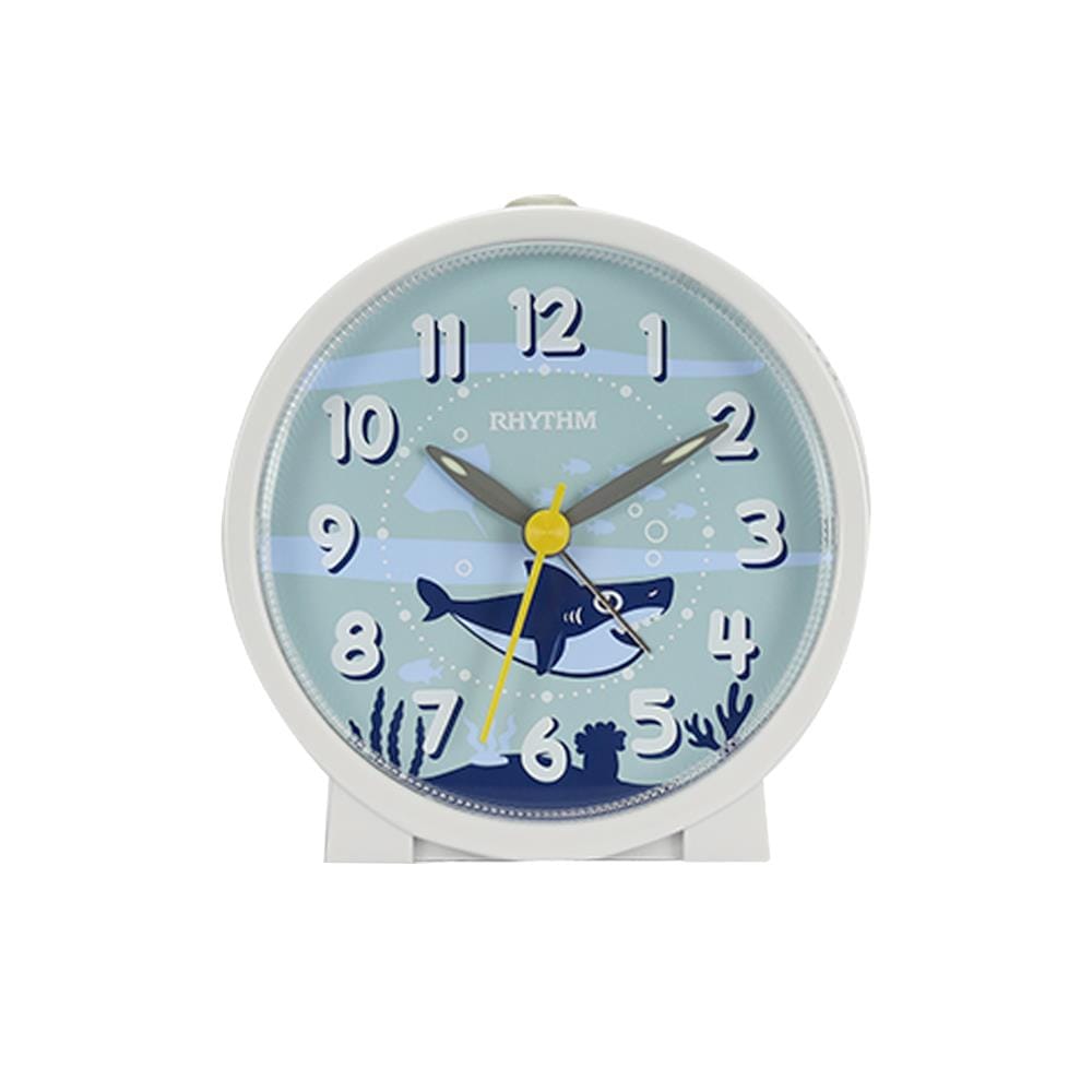 นาฬิกาตั้งโต๊ะ RHYTHM CRE306NR03 3.5 นิ้ว สีขาว/ฟ้า