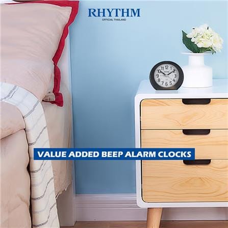 นาฬิกาตั้งโต๊ะพลาสติก RHYTHM CRE897NR02 3 นิ้ว สีดำ_3
