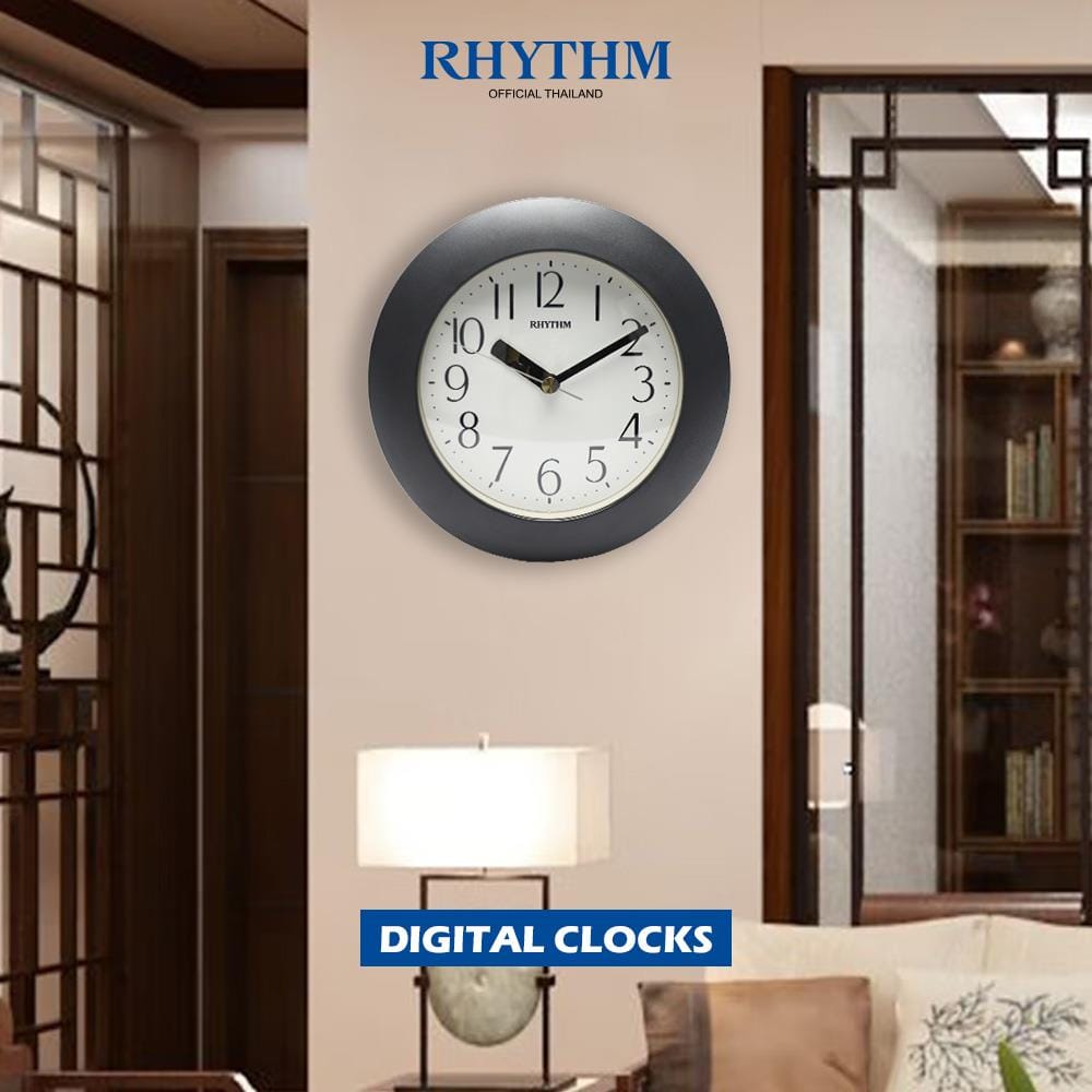 นาฬิกาแขวน RHYTHM 4KG652WR08 7 นิ้ว สีเทา