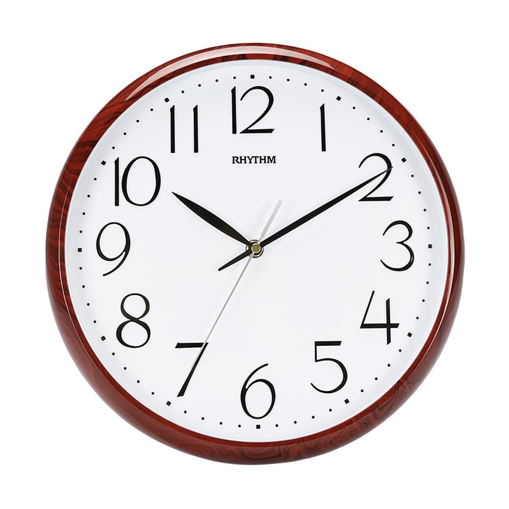 นาฬิกาแขวนไม้ RHYTHM CMG578NR06 12.5 นิ้ว สีน้ำตาล