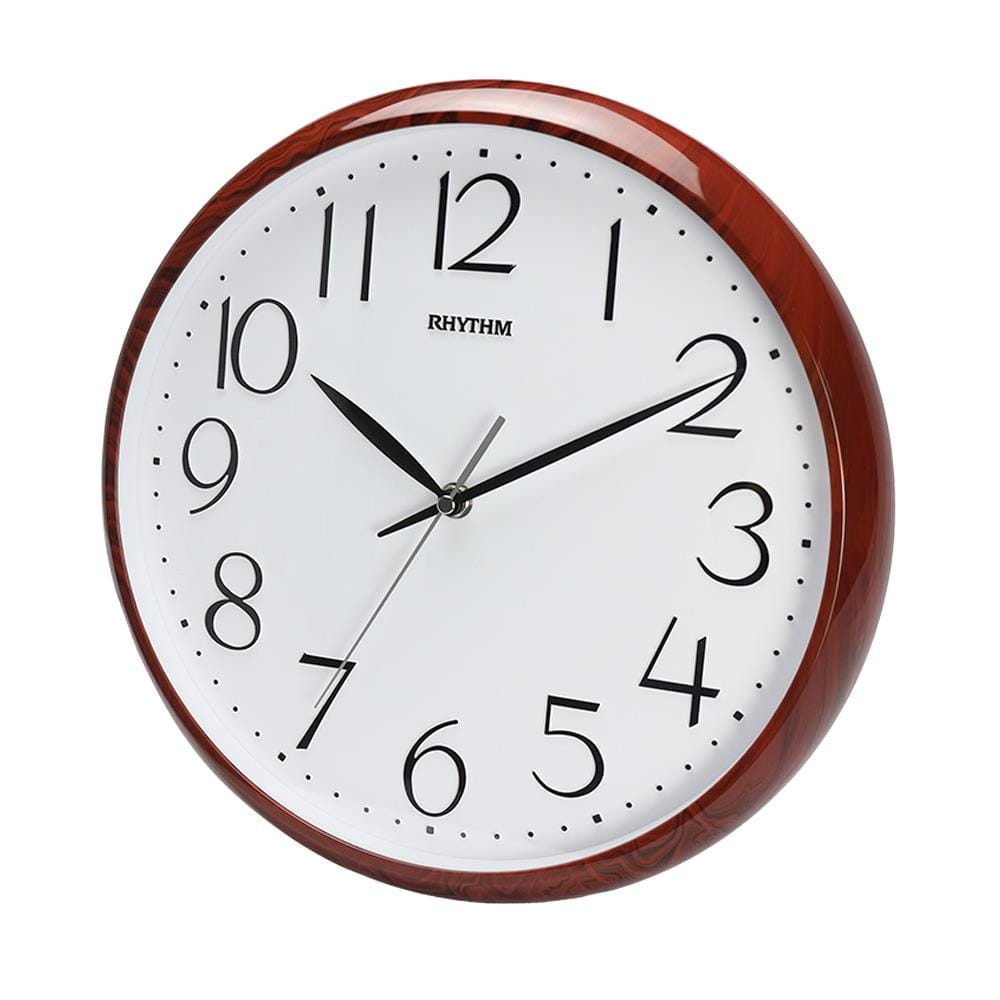 นาฬิกาแขวนไม้ RHYTHM CMG578NR06 12.5 นิ้ว สีน้ำตาล