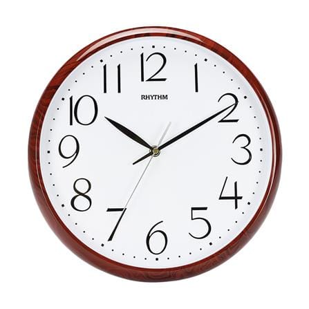 นาฬิกาแขวนไม้ RHYTHM CMG578NR06 12.5 นิ้ว สีน้ำตาล_0