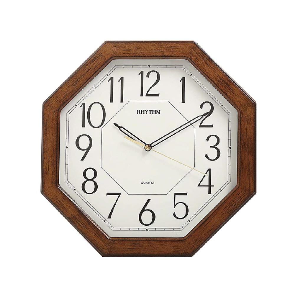 นาฬิกาแขวนไม้ RHYTHM CMG944NR06 11 นิ้ว สีน้ำตาล