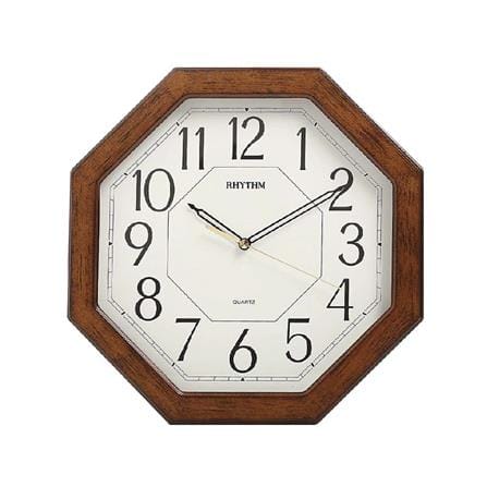 นาฬิกาแขวนไม้ RHYTHM CMG944NR06 11 นิ้ว สีน้ำตาล_0