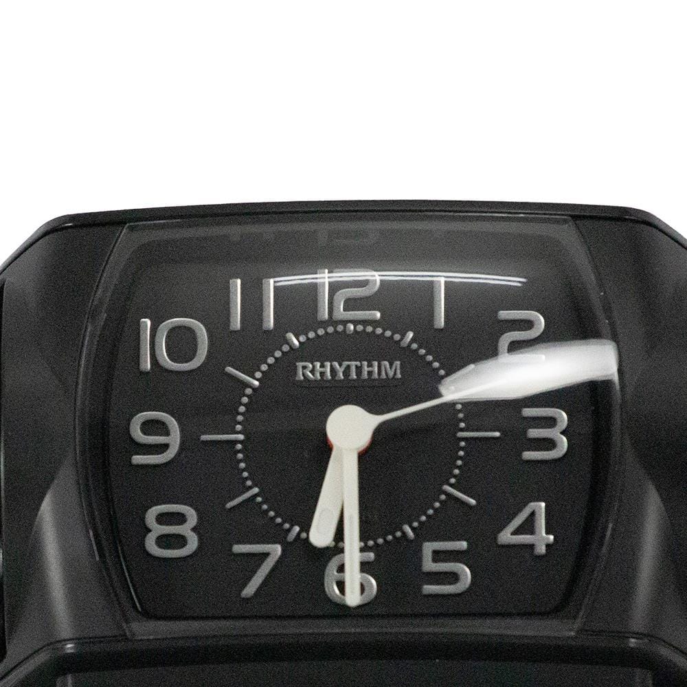 นาฬิกาตั้งโต๊ะพลาสติก RHYTHM 8RA647SR02 3X6 นิ้ว สีดำ