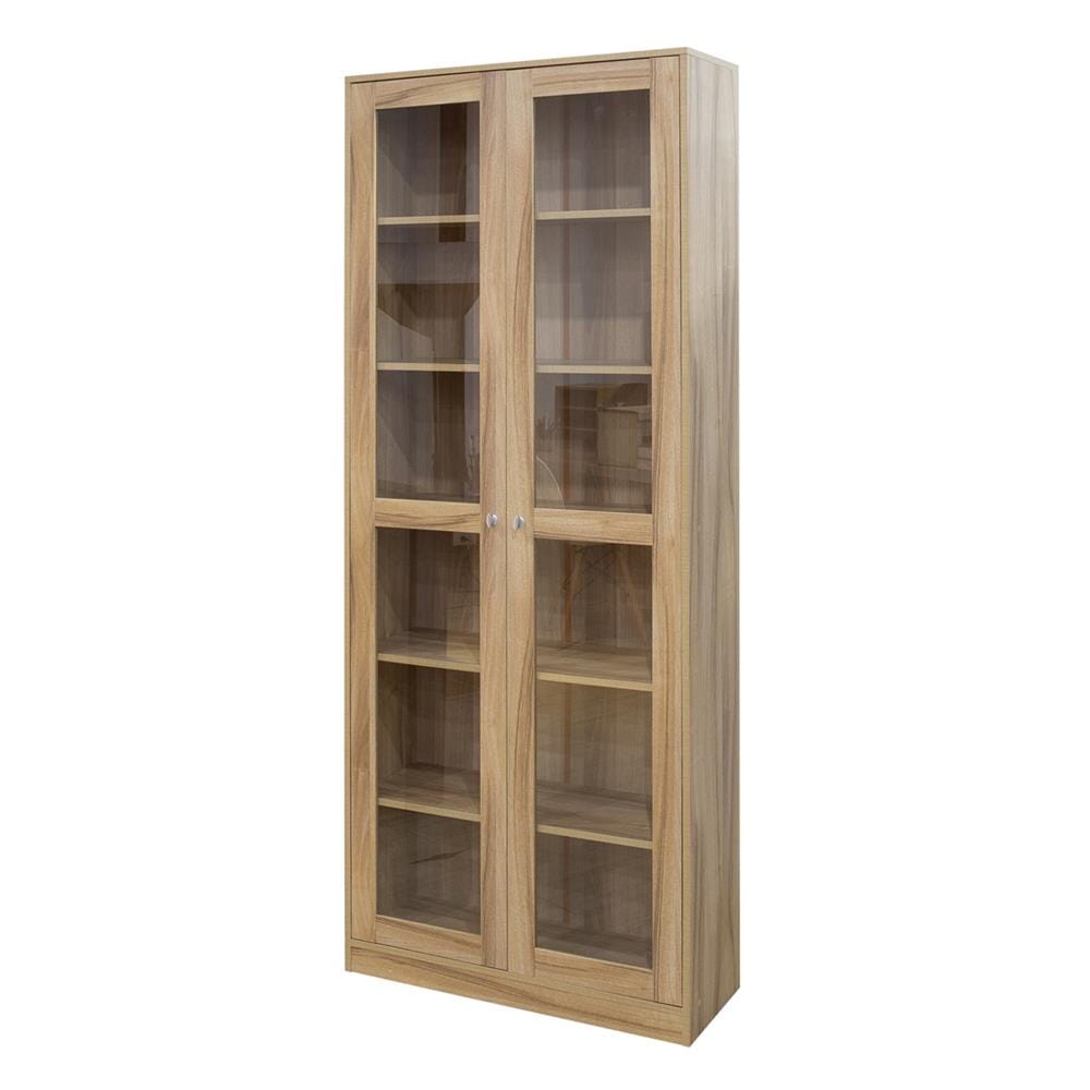 DISPLAY CABINET WITH GLASS DOORS FURDINI COLIN WHITE OAK