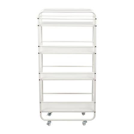 ชั้นวางของแคบ 4 ชั้น มีล้อ STACKO TIDY 50x20x106 ซม. สีขาว_1