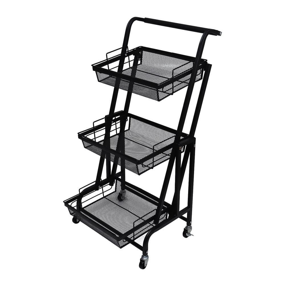 ชั้นวางของ 3 ชั้น ปรับเอนได้ มีล้อ STACKO COMFY 44x30x94.5 ซม. สีดำ_0