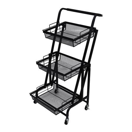 ชั้นวางของ 3 ชั้น ปรับเอนได้ มีล้อ STACKO COMFY 44x30x94.5 ซม. สีดำ_1