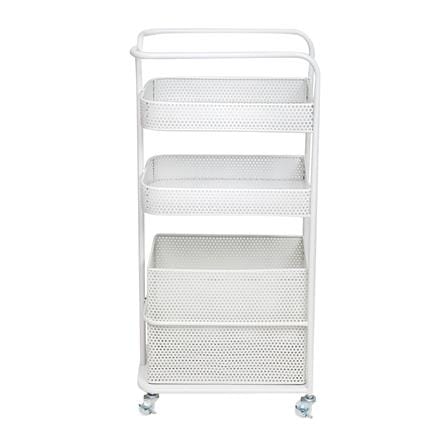 ชั้นวางของ 3 ชั้น มีล้อ STACKO GRACE 40x24x85 ซม. สีขาว_1