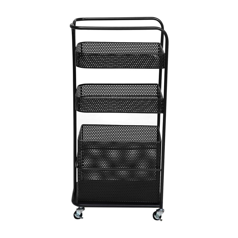 ชั้นวางของ 3 ชั้น มีล้อ STACKO GRACE 40x24x85 ซม. สีดำ
