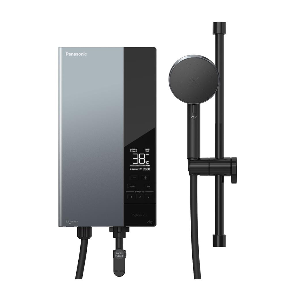 เครื่องทำน้ำอุ่น PANASONIC DH-4UD1TZ 4800 วัตต์ สีเทา/เงิน