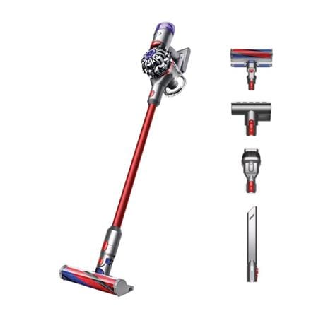 เครื่องดูดฝุ่นแบบด้าม DYSON SV10K V8 SLIM FLUFFY IRON / SPRAYED NICKEL / RED_1
