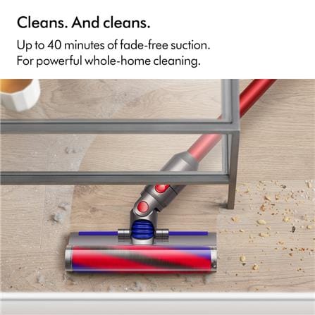 เครื่องดูดฝุ่นแบบด้าม DYSON SV10K V8 SLIM FLUFFY IRON / SPRAYED NICKEL / RED_6