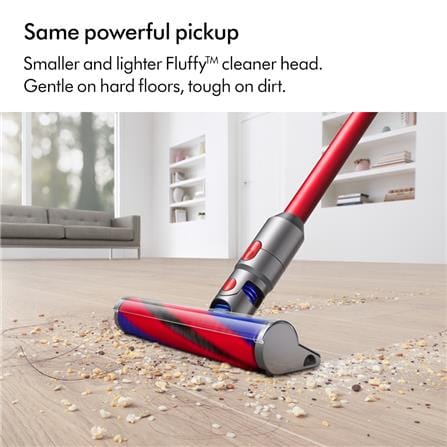 เครื่องดูดฝุ่นแบบด้าม DYSON SV10K V8 SLIM FLUFFY IRON / SPRAYED NICKEL / RED_7