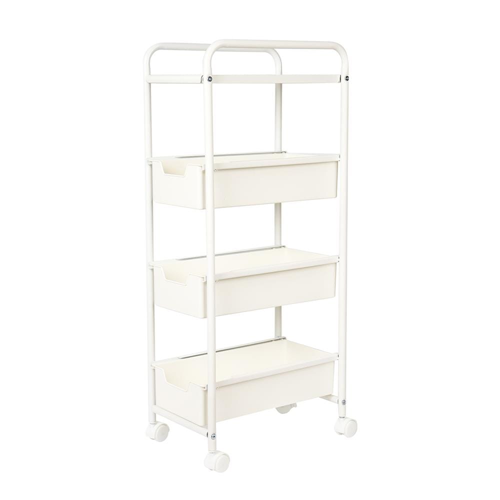 ชั้นลิ้นชัก 3 ชั้น STACKO PISO 24x36.5x85 ซม. สีขาว_0