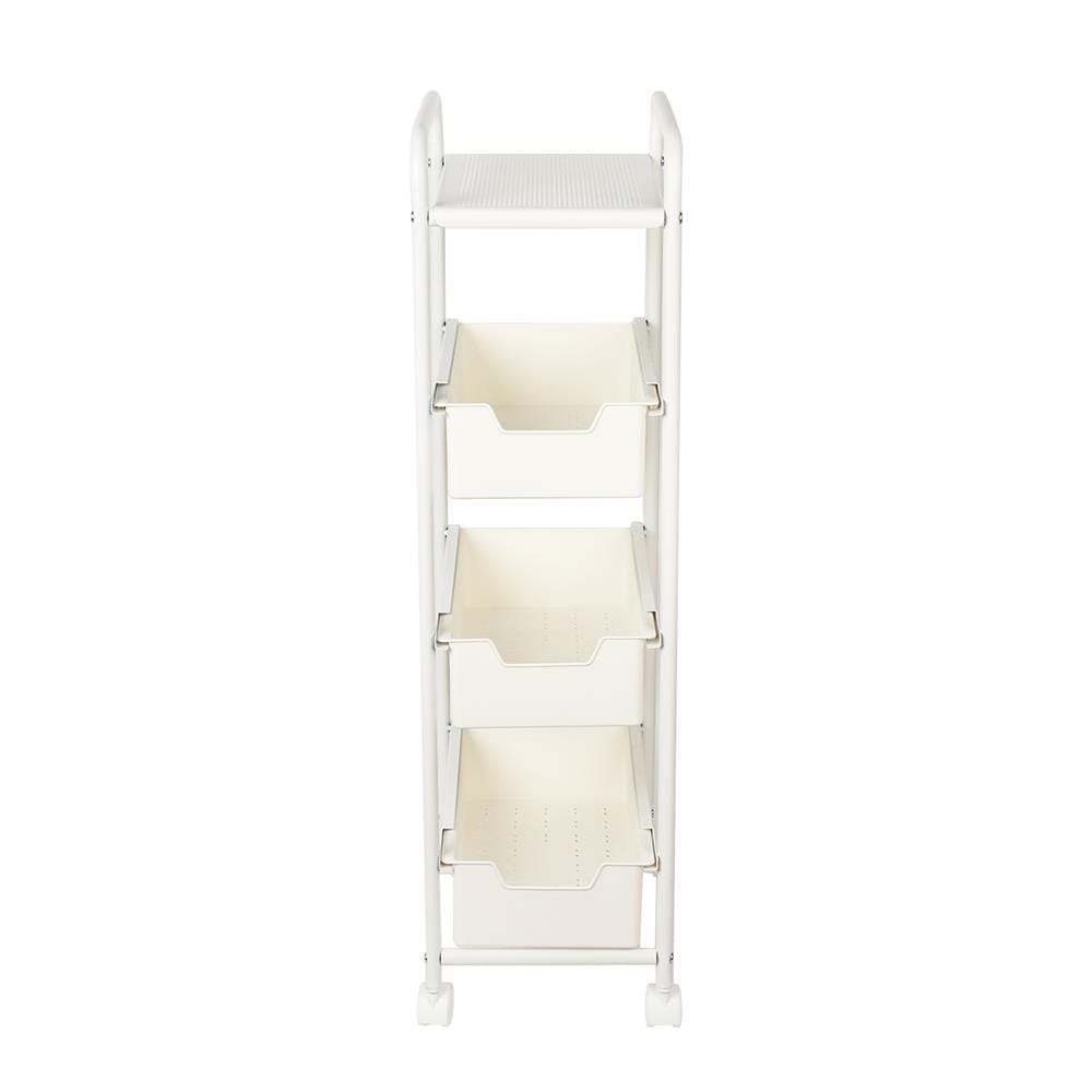 ชั้นลิ้นชัก 3 ชั้น STACKO PISO 24x36.5x85 ซม. สีขาว