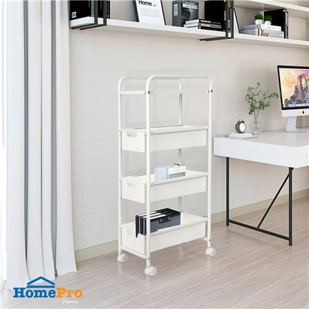 ชั้นลิ้นชัก 3 ชั้น STACKO PISO 24x36.5x85 ซม. สีขาว_5