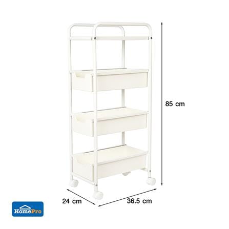 ชั้นลิ้นชัก 3 ชั้น STACKO PISO 24x36.5x85 ซม. สีขาว_6