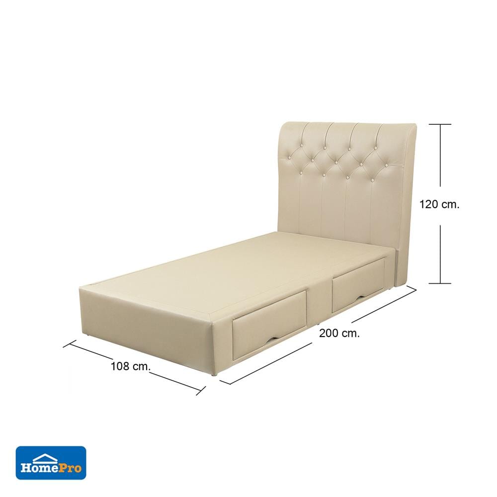 ฐานรองหัวเตียง 3.5 ฟุต HOME LIVING STYLE ROME-L สีครีม