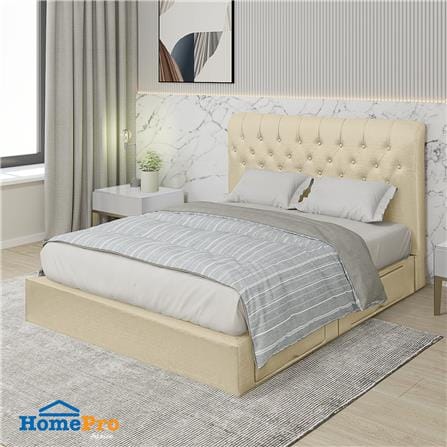 ฐานรองหัวเตียง 5 ฟุต HOME LIVING STYLE ROME-L สีครีม_4