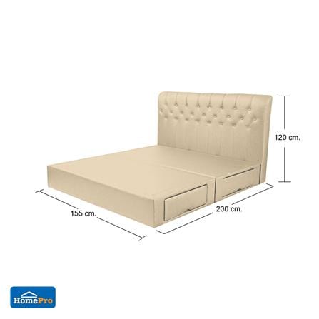 ฐานรองหัวเตียง 5 ฟุต HOME LIVING STYLE ROME-L สีครีม_6