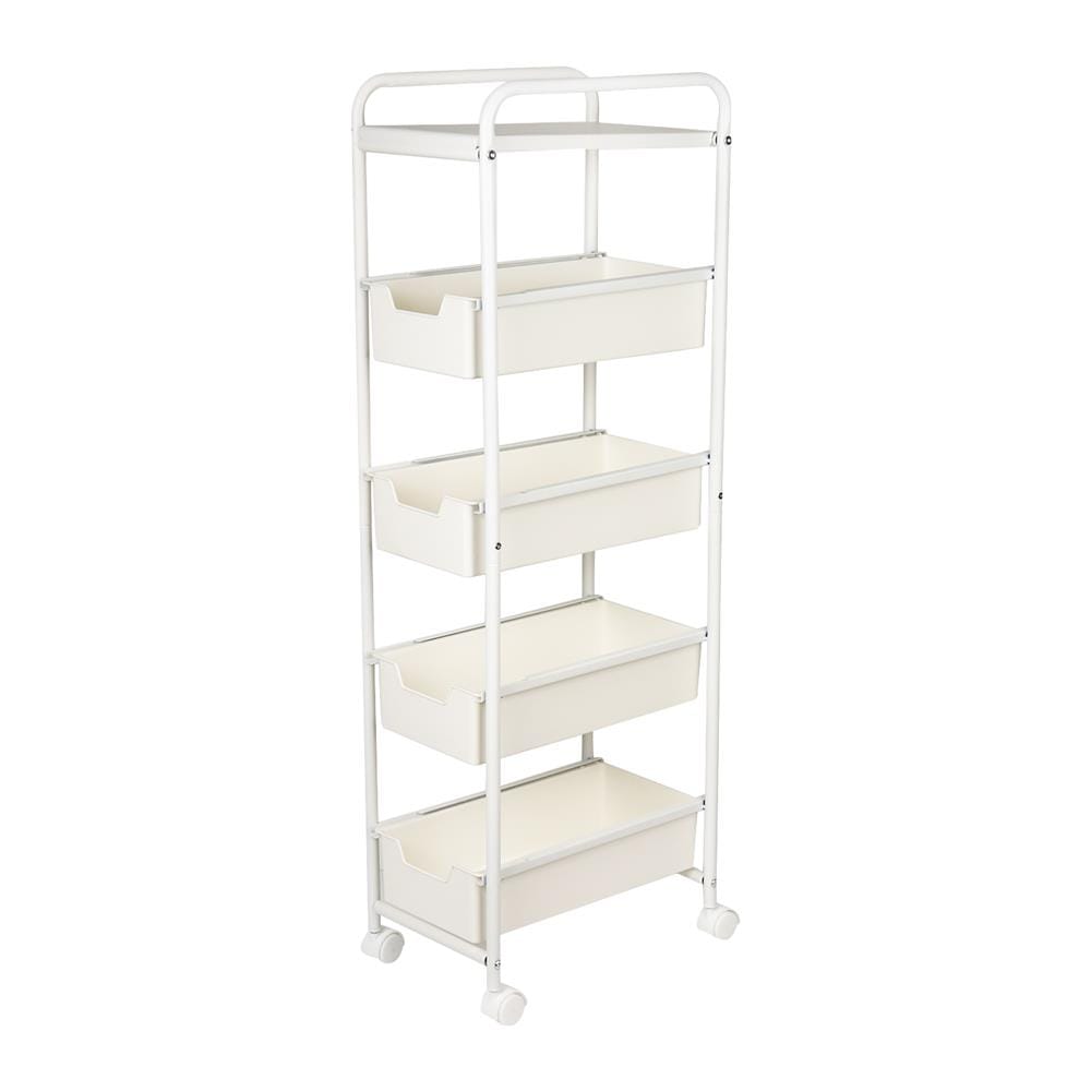 ชั้นลิ้นชัก 4 ชั้น STACKO PISO 24x36.5x105 ซม. สีขาว_1